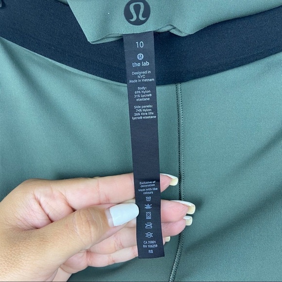 Lululemon Lab Esker Tight Legging Palm Deco sz 10 - Picture 11 of 11